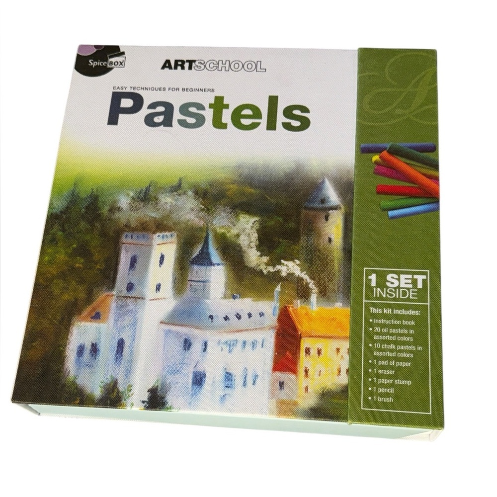 NWOT Spice Box Art School Easy Technique for Beginners‎ - Pastels Art Kit